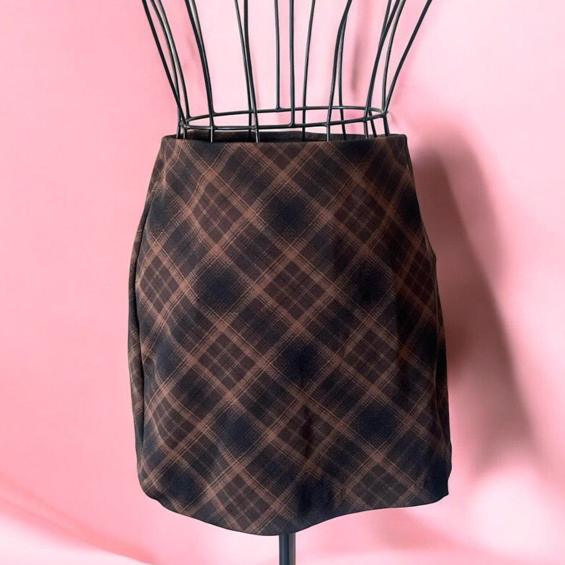 Mini Plaid Skirt, XS