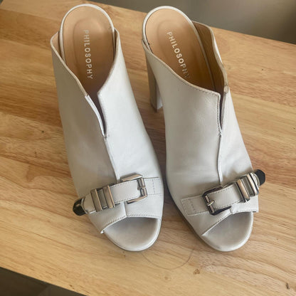 Buckle Leather Heels, UK 5