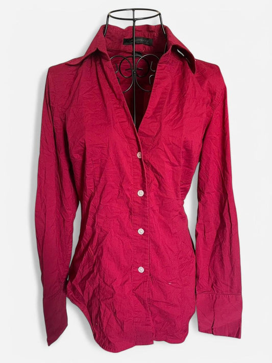 Red Button Blouse, M